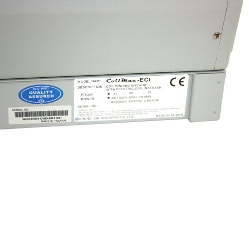 Refurbished Akiles CoilMac ECI 4:1 Coil Binding Machine w/ Electric Inserter