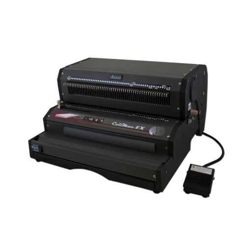 Akiles CoilMac-EX Plus 4:1 Oval Hole Electric Coil Binding Machine w/ Electric Inserter