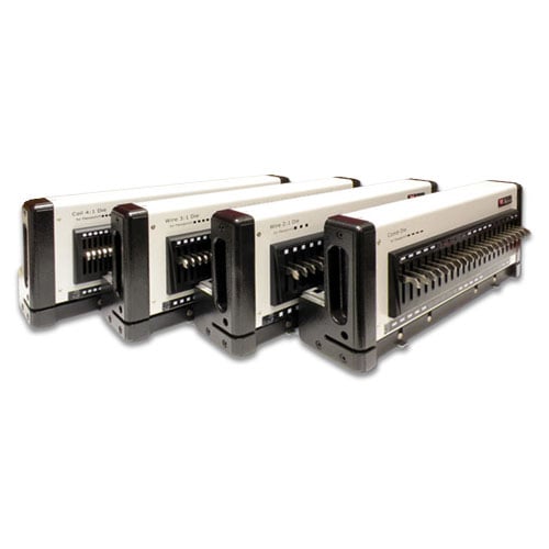 Akiles FlexiPunch-M Manual Modular Interchangeable Die Binding Punch With 3:1 Square Hole Die