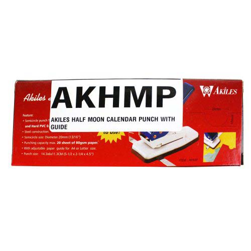 Akiles Half Moon Calendar Punch with Guide