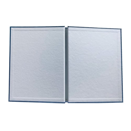 MasterBind Size A Portrait All in One Navy Linen Hard Cover with Channel - 90 Sheets