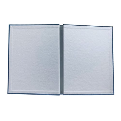 MasterBind Size B Portrait All in One Navy Linen Hard Cover with Channel - 120 Sheets