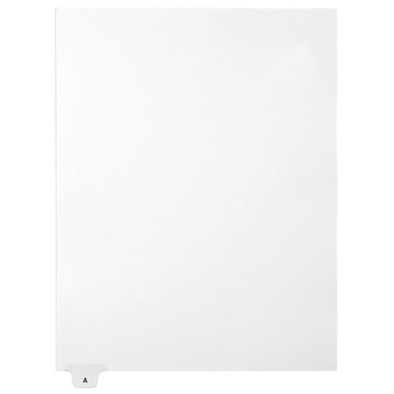 A - Avery Style Letter Size Bottom Tab Legal Indexes - 25/Pk