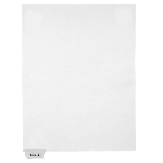 EXHIBIT A - All-State Style Letter Size Bottom Tab Legal Indexes - 25pk