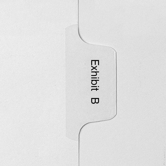 EXHIBIT B - All-State Style Letter Size Side Tab Legal Indexes - 25pk - Clearance Sale