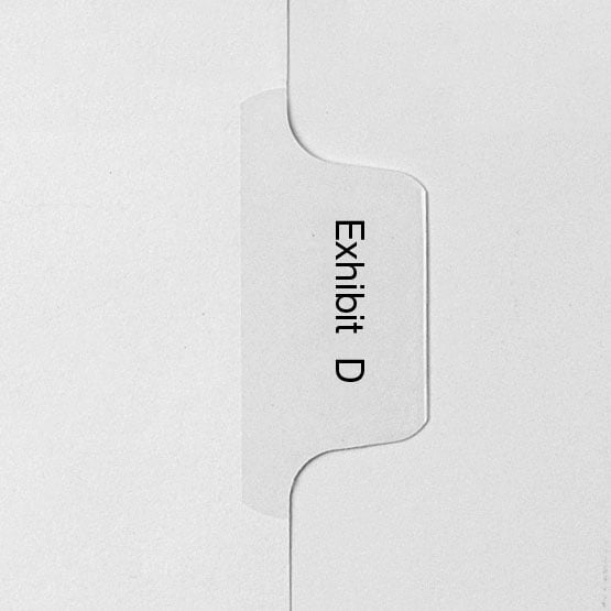 EXHIBIT D - All-State Style Letter Size Side Tab Legal Indexes - 25pk - Clearance Sale
