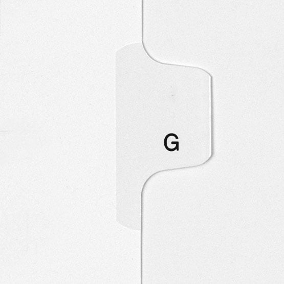 G - All-State Style Letter Size Side Tab Legal Indexes - 25pk