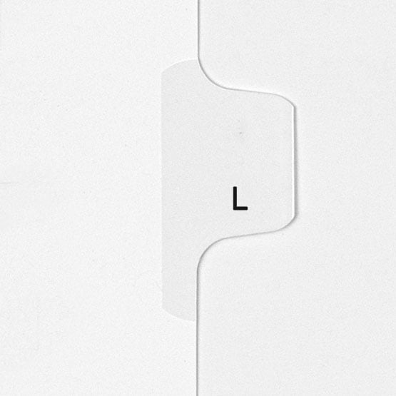L - All-State Style Letter Size Side Tab Legal Indexes - 25pk