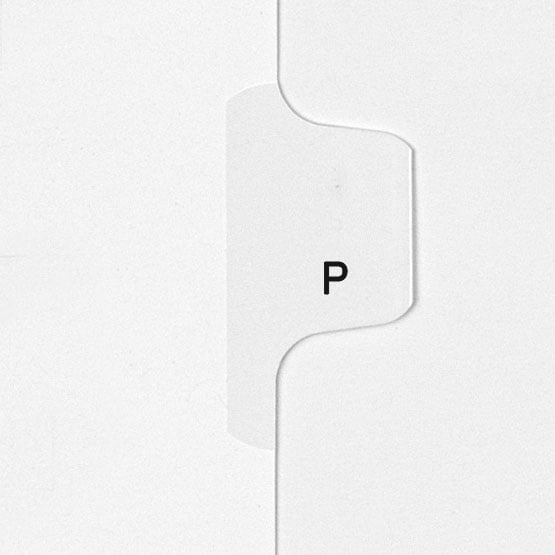 P - All-State Style Letter Size Side Tab Legal Indexes - 25pk