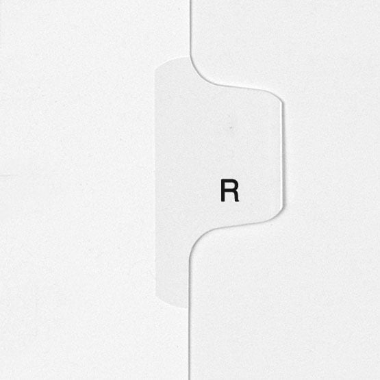 R - All-State Style Letter Size Side Tab Legal Indexes - 25pk