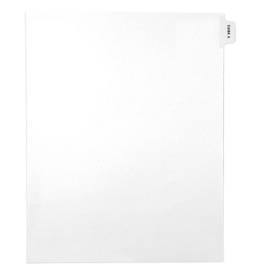 EXHIBIT A - All-State Style Letter Size Side Tab Legal Indexes - 25pk - Clearance Sale