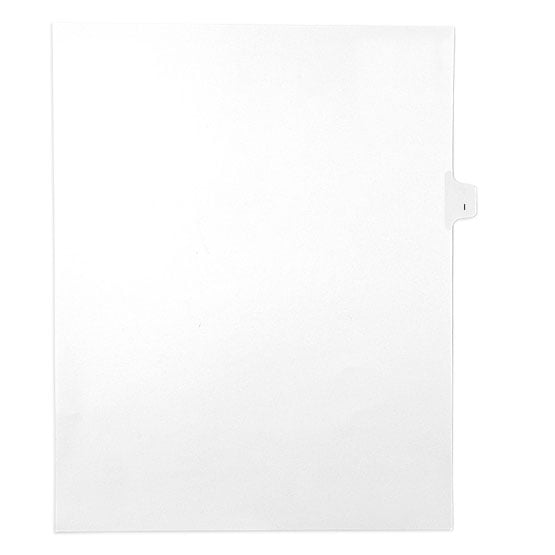 I - All-State Style Letter Size Side Tab Legal Indexes - 25pk