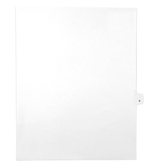 P - All-State Style Letter Size Side Tab Legal Indexes - 25pk