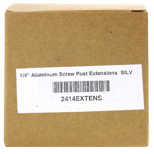 Silver Aluminum Screw Post Extensions - 100pk