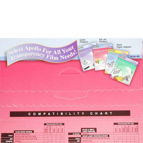 Apollo Ink Jet Film for Canon Epson Lexmark Printers - 50pk