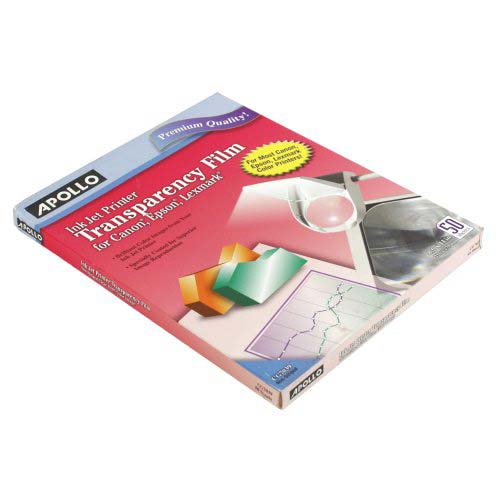 Apollo Ink Jet Film for Canon Epson Lexmark Printers - 50pk