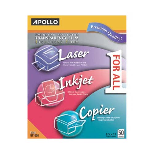 Apollo Multifunction Universal Transparency Film 50pk - VUF1000E