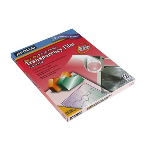 Apollo Quick Dry Universal Ink Jet Transparency Film 50pk - VCG7033S