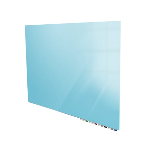 Ghent Aria Blue 3' x 4' Magnetic Low Profile Glassboard (Horizontal)