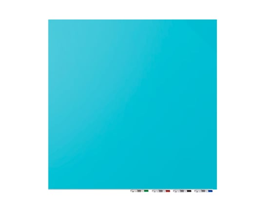 Ghent Aria Blue 4' x 4' Magnetic Low Profile Glassboard