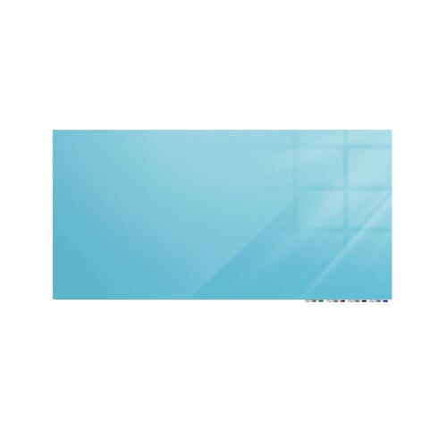 Ghent Aria Blue 3' x 4' Magnetic Low Profile Glassboard (Horizontal)