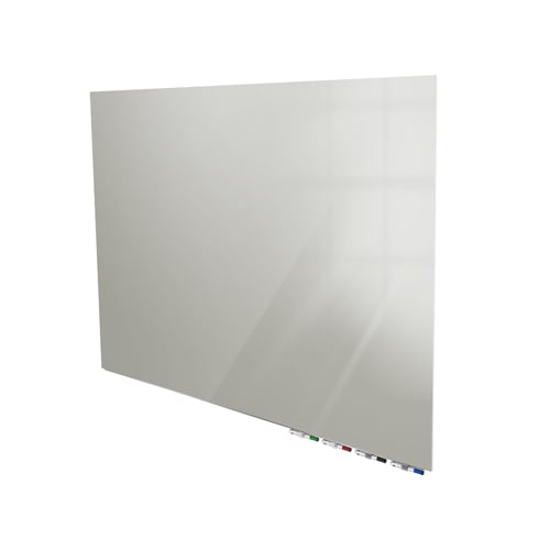 Ghent Aria Gray 4' x 5' Magnetic Low Profile Glassboard (Horizontal)