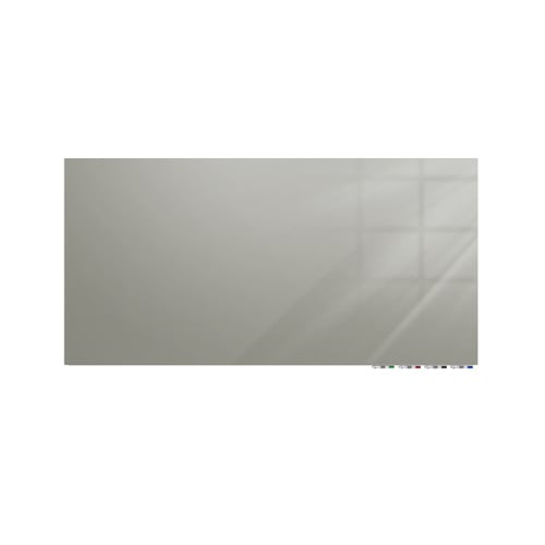 Ghent Aria Gray 4' x 10' Non-Magnetic Low Profile Glassboard (Horizontal)