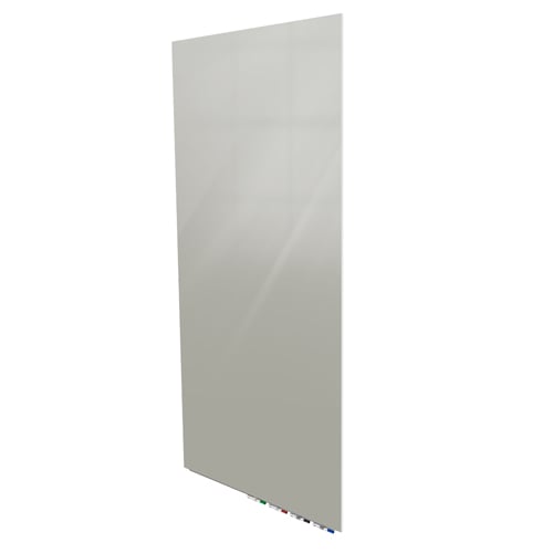 Ghent Aria Gray 5' x 4' Magnetic Low Profile Glassboard (Vertical)