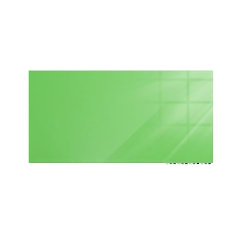 Ghent Aria Green 4' x 6' Non-Magnetic Low Profile Glassboard (Horizontal)