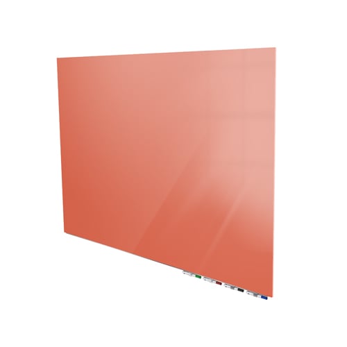 Ghent Aria Peach Non-Magnetic Low Profile Glassboards (Horizontal)