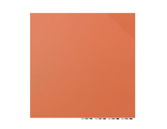 Ghent Aria Peach 4' x 4' Non-Magnetic Low Profile Glassboard