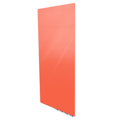 Ghent Aria Peach 5' x 4' Magnetic Low Profile Glassboard (Vertical)