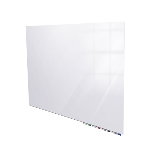 Ghent Aria White 4' x 5' Non-Magnetic Low Profile Glassboard (Horizontal)