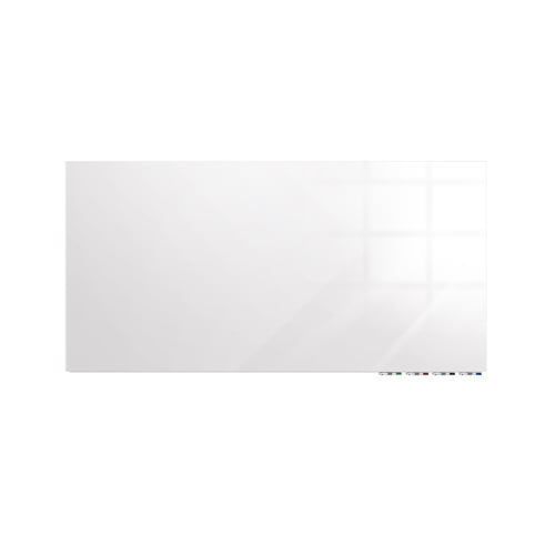 Ghent Aria White 4' x 8' Non-Magnetic Low Profile Glassboard (Horizontal)