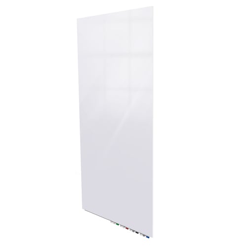 Ghent Aria White 3' x 2' Magnetic Low Profile Glassboard (Vertical)