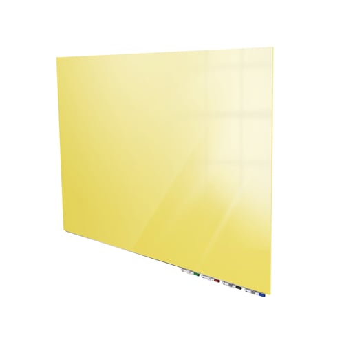 Ghent Aria Yellow Non-Magnetic Low Profile Glassboards (Horizontal)