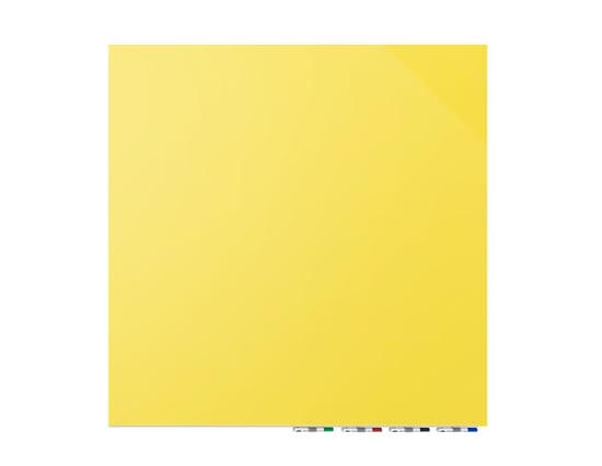 Ghent Aria Yellow 4' x 4' Non-Magnetic Low Profile Glassboard
