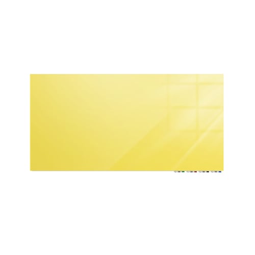 Ghent Aria Yellow Non-Magnetic Low Profile Glassboards (Horizontal)
