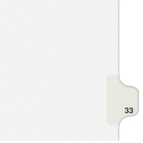 Avery 33 Individual Number Legal Index Avery Style Dividers 25pk - 1033