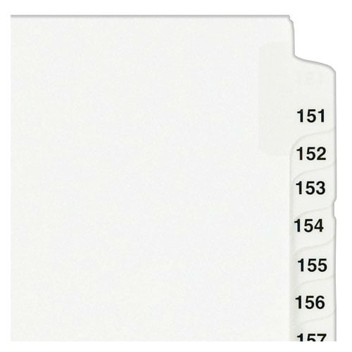 Avery 151-175 White Legal 11" x 8.5" Avery Style Collated Dividers (01336) - Clearance Sale
