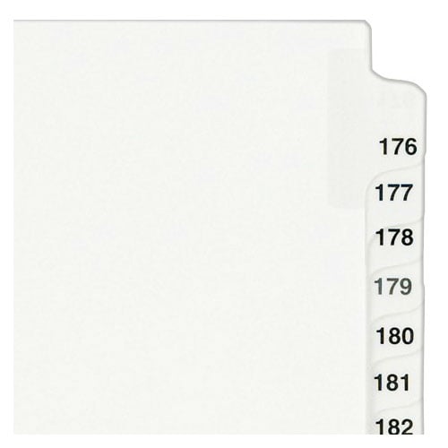 Avery 176-200 White Legal 11" x 8.5" Avery Style Collated Dividers (01337) - Clearance Sale