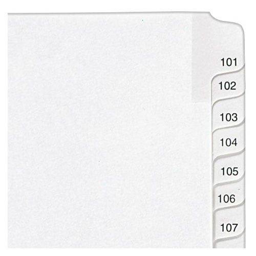 Avery 101-125 Legal 11" x 8.5" Allstate Style Collated Dividers - 01705 - Clearance Sale