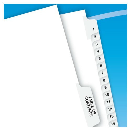 Avery 1-25/TOC Legal 11" x 8.5" Avery Style Collated Dividers - 11370