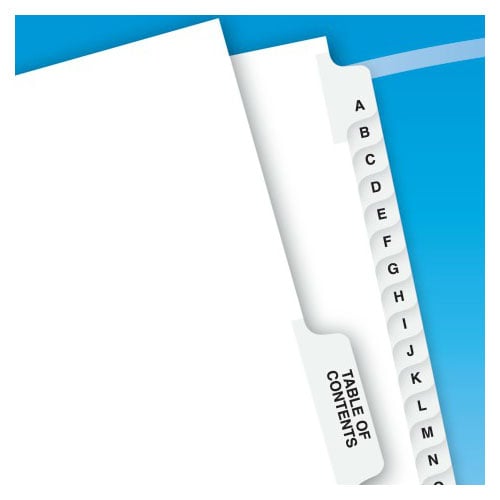 Avery A-Z/TOC Legal 11" x 8.5" Avery Style Collated Dividers - 11374