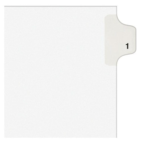 Avery 1 Individual Number Legal Index Avery Style Dividers 25pk - 11911