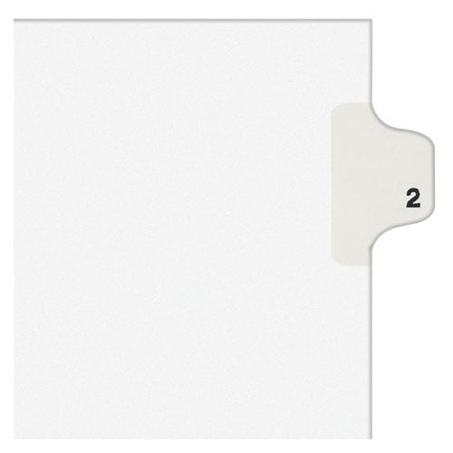 Avery 2 Individual Number Legal Index Avery Style Dividers 25pk - 11912