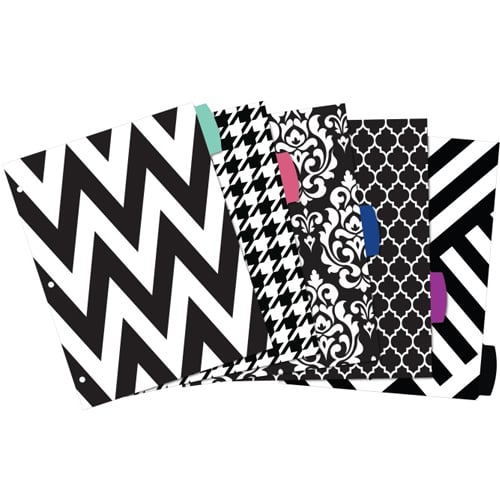 Avery Big Tab Damask Design 5-Tab Reversible Fashion Dividers 1 set - 24914