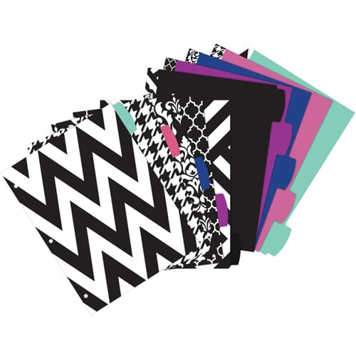 Avery Big Tab Damask Design 5-Tab Reversible Fashion Dividers 1 set - 24914