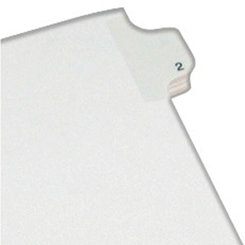 Avery 2 Individual Number Legal Index Allstate Style Dividers 25pk - 82200 - Clearance Sale