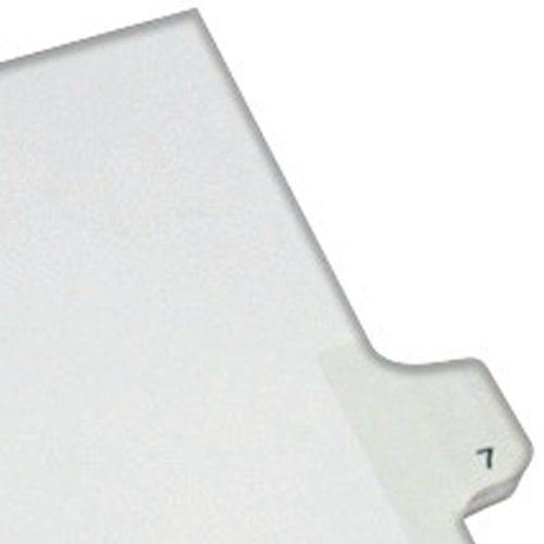 Avery 7 Individual Number Legal Index Allstate Style Dividers - 82205